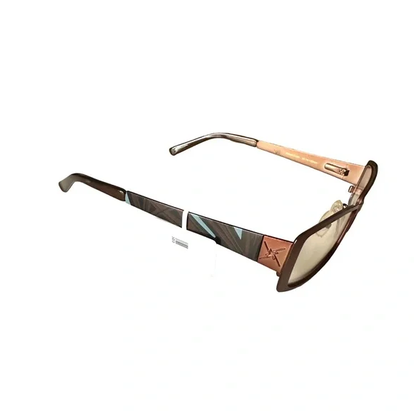 NWT $199 Nicole Miller Women’s New Wave Glasses Brown Clash - Picture 4 of 8